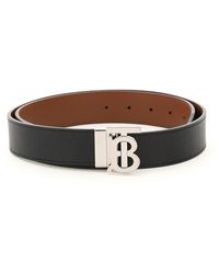 Burberry Reversible Monogram Leather Belt - Multicolor