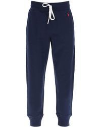 Polo Ralph Lauren Cotton-blend Sweatpants in Blue Womens Activewear gym and workout clothes gym and workout clothes Polo Ralph Lauren Activewear 