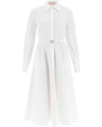 Valentino Cotton Shirt Dress - White
