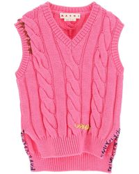 Bellerose Synthetic Br Dateis Knit Vest in Pink Womens Clothing Jumpers and knitwear Sleeveless jumpers 