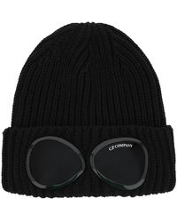 cp company white beanie