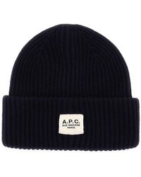 Chinese New Year Wool Beanie Hat in Grey A.P.C Grey for Men Hats Mens Hats A.P.C Save 28% 