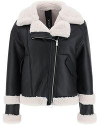 Womens Clothing Jackets Casual jackets Blancha Shearling Jacket in Black Save 2% 