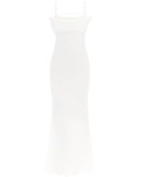 Jacquemus 'la Robe draggiu' Long Silk Dress - White