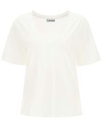 Ganni Software T-shirt Logo Print - White