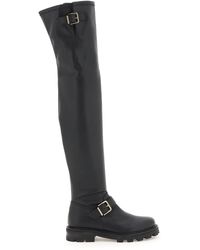 Womens Shoes Boots Over-the-knee boots Save 7% Jimmy Choo Rubber Biker Over-the-knee Boots in Black 