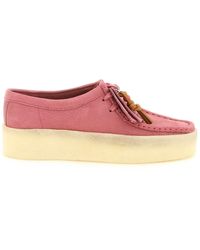 Clarks Wallabee Cup Lace-up Shoes - Red