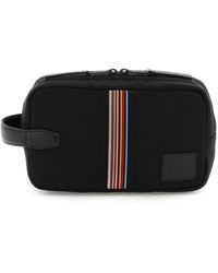 Paul Smith Nylon Beauty Case With Striped Trim