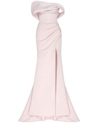 Millà - Princess Strapless Gown With Thigh Slit - Lyst
