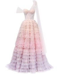 Millà - Charming Ball Gown With The Frill-Layered Ombre Ma - Lyst