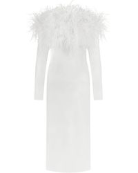 Millà - Voguish Feather Embellished Midi Dress - Lyst