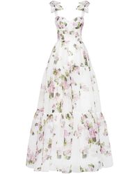 Millà - Tender Floral Maxi Tie-Strap Dress - Lyst