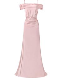 Millà - Elegant Off-The-Shoulder Silk Maxi Dres - Lyst