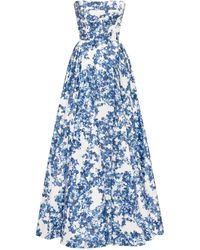 Millà - Ravishing Hydrangea Corset Maxi Dress, Garden - Lyst
