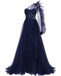 Millà - Royal Tulle Gown With Detachable Sleeve - Lyst