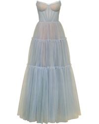 Millà - Tulle Maxi Dress With Ruffled Skirt, Ga - Lyst