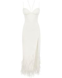 Millà - Cocktail Dress Decorated With Feathers, Xo X - Lyst