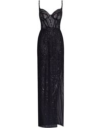 Millà - Astonishing Sequined Maxi Gown On Spaghetti Straps - Lyst