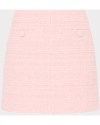 MILLY - Briar Tweed Mini Skirt - Lyst