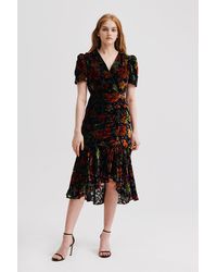 floral burnout velvet maxi dress 4si3nna