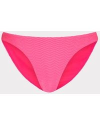 MILLY - Margot Textured Chevron Bikini Bottom - Lyst