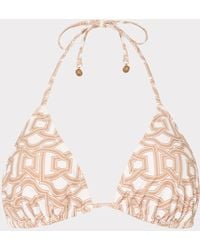 MILLY - Nautical Chain Triangle Bikini Top - Lyst