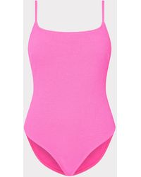 MILLY - Grace Solid Textured One Piece - Lyst