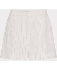 MILLY - Maor Linen Pinstripe Shorts - Lyst