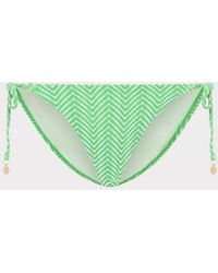 MILLY - Verde Chevron Bikini Bottom - Lyst