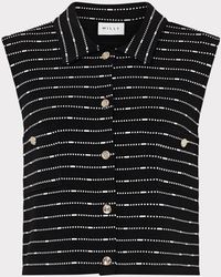 MILLY - Lainey Striped Knit Top - Lyst