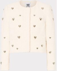 MILLY - Phoebe Heart Applique Jacket - Lyst