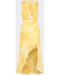 MILLY - Nanci Printed Midi Dress - Lyst