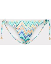 MILLY - Tropical Chevron String Bikini Bottom - Lyst