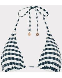 MILLY - Jacquard Cottage Bikini Top - Lyst