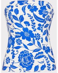 MILLY - Flowers Of Spain Linen Top - Lyst