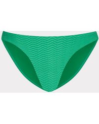 MILLY - Margot Textured Chevron Bikini Bottom - Lyst