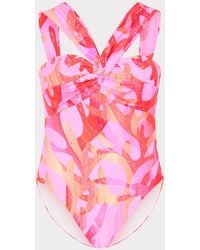 MILLY - Betsy Italian Under The Sea Bandeau One Piece - Lyst
