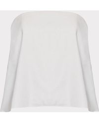 MILLY - Solid Linen Strapless Top - Lyst
