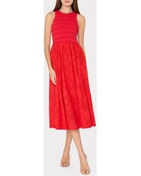 lace trimmed silk dress L'agence Fenna Silk Lace Dress In Black main image 0