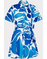 MILLY - Dream Rose Poplin Mini Dress - Lyst