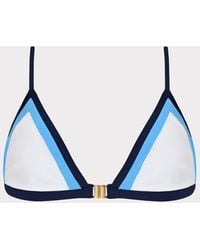 MILLY - Amalfi Color Block Bikini Top - Lyst