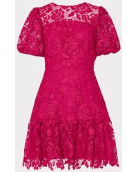 MILLY - Yasmin Rose Mosaic Mini Dress - Lyst