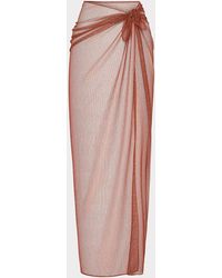 MILLY - Metallic Mesh Sarong - Lyst