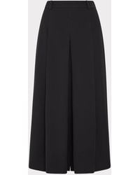 MILLY - Layla Pleated Culottes Pant - Lyst