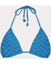 MILLY - Jacquard String Bikini Top - Lyst