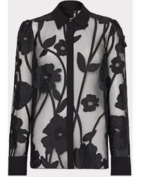 MILLY - Ashton Grand Fleur Embroidered Top - Lyst