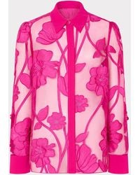 MILLY - Ashton Grand Fleur Embroidered Top - Lyst