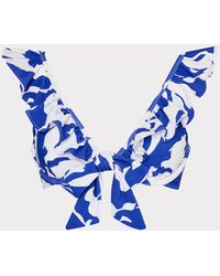 MILLY - Lily Silhouette Ruffle Bikini Top - Lyst