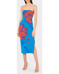 MILLY Kinsley Floral Sequin Lace Midi Dress in Metallic | Lyst