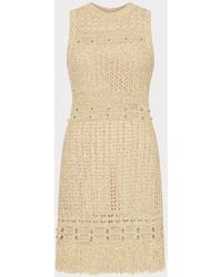 MILLY - Beaded Fringe Knit Mini Dress - Lyst